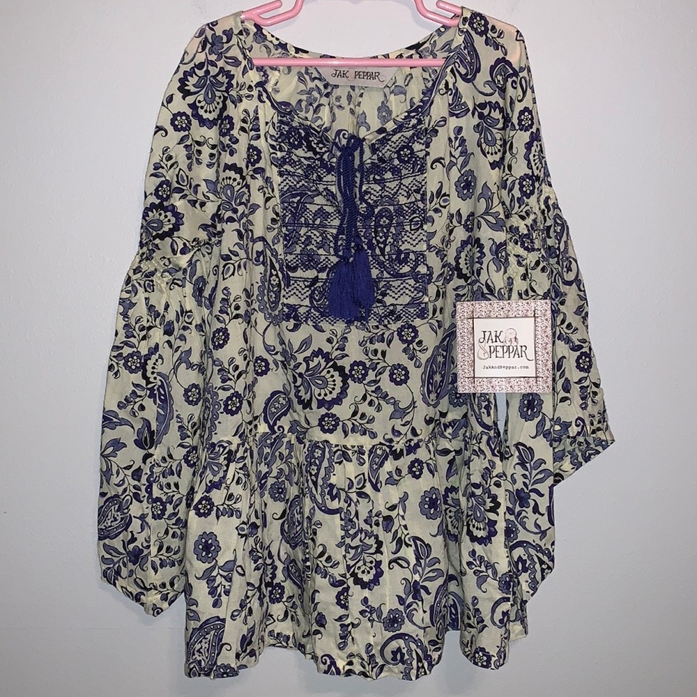 Girls Jak & Peppar Embroidered Top
